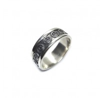 R002278 Genuine Sterling Silver Ring Band Emoticons Smiley Solid Hallmarked 925 Handmade